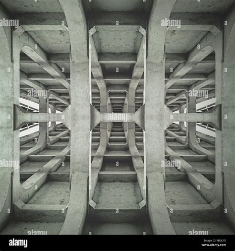 Directly Below Shot Of Concrete Structure Stock Photo Alamy