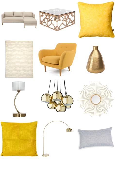 Opulent Yellow And Gold Living Room Furnishfuls Living Room Ideas