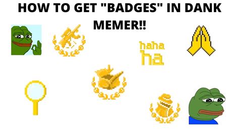How To Get Badges In Dank Memer Youtube