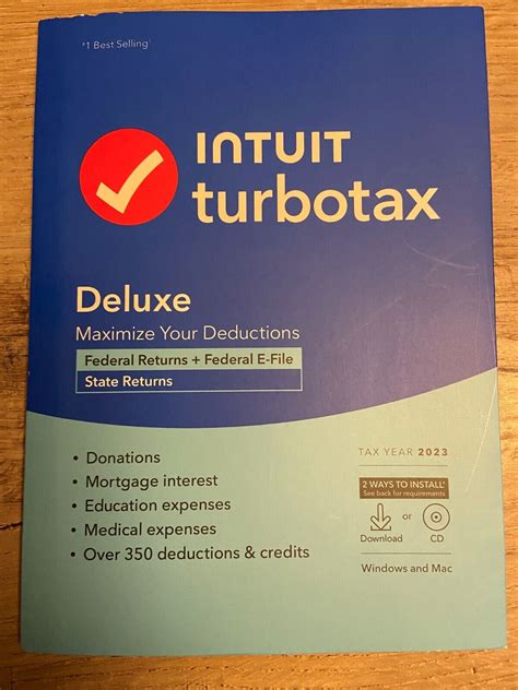 SEALED INTUIT TURBO TAX DELUXE 2023 FEDERAL Grelly USA