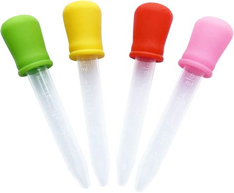 Silicone And Plastic Droppers Liquid Droppers Pipettes Of 5ml 4pack