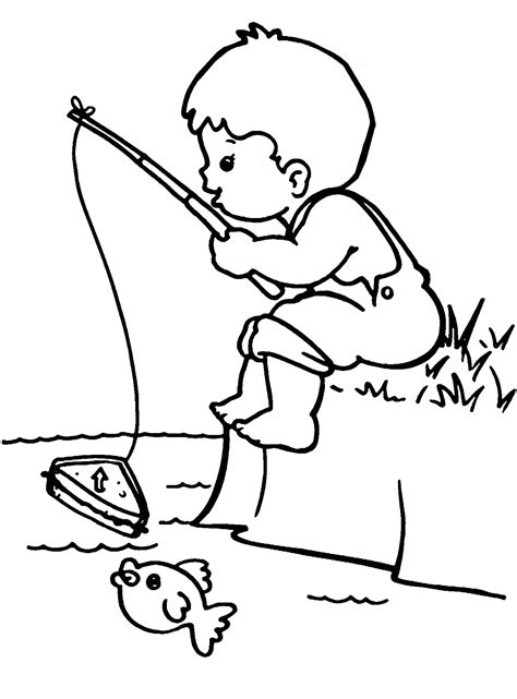 They are determined, courageous, compassionate, kind, respectful and honest. Boy Fishing Coloring Page - Coloring Home