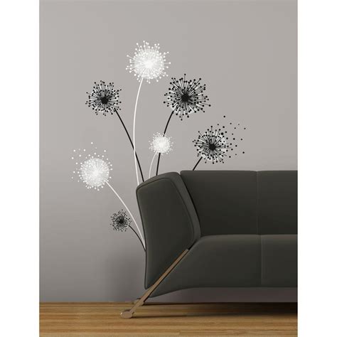 roommates graphic dandelion peel  stick giant wall