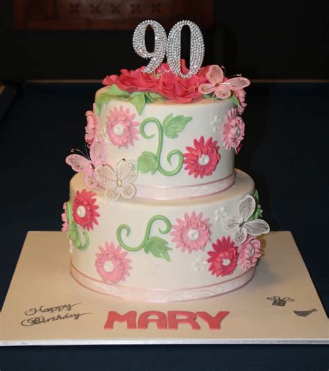 Sandys Cakes Marys Fairy Garden 90th Birthday Cake