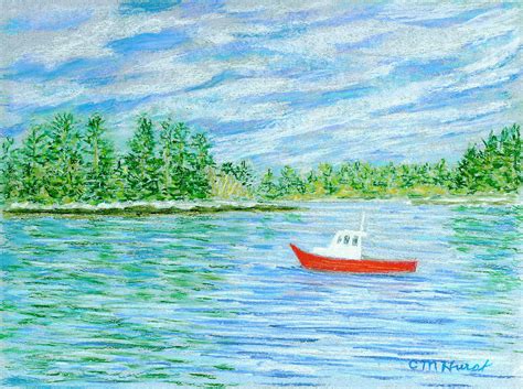 Maine Lobster Boat Painting By Collette Hurst Pixels
