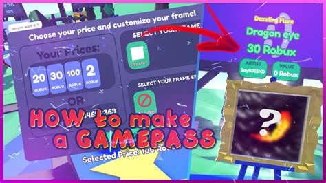 How To Make A Gamepass In Roblox For Starving Artists And Pls Donate