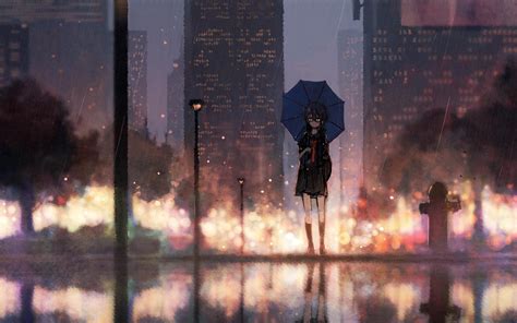 80s Anime Aesthetic Rain