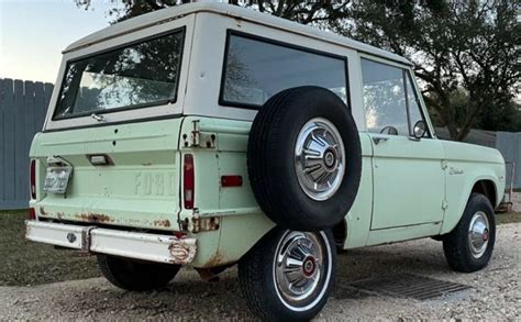Original Winter Green Paint 1972 Ford Bronco 302 Barn Finds