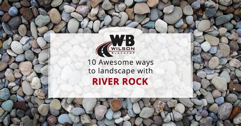 Isn't this the most epic front lawn you've ever seen? 10 Awesome River Rock Landscaping Ideas | Wilson Blacktop