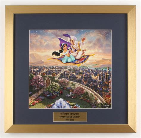 Thomas Kinkade Walt Disneys Aladdin 175x18 Custom Framed Print