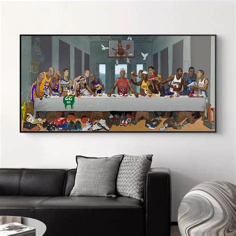 The Last Supper Nba Basketball Hall Of Fam Legends Canvas Etsy Canada