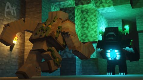 Warden Vs Irongolem Minecraft Animation Youtube