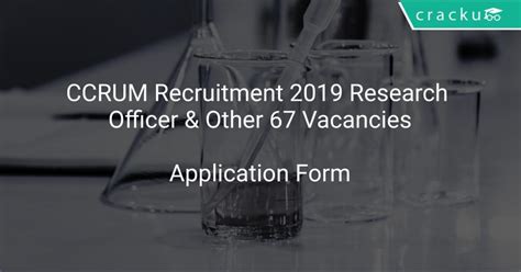 Technical monitoring centre (tmc) analytical support officer. CCRUM Recruitment 2019 Research Officer & Other 67 ...