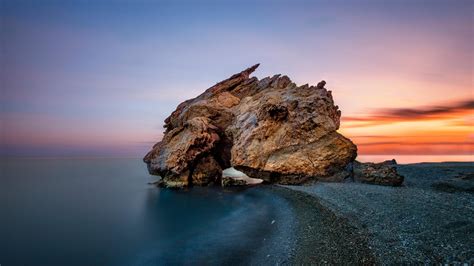 Wallpaper Sunlight Landscape Sunset Sea Bay Nature Shore Sand