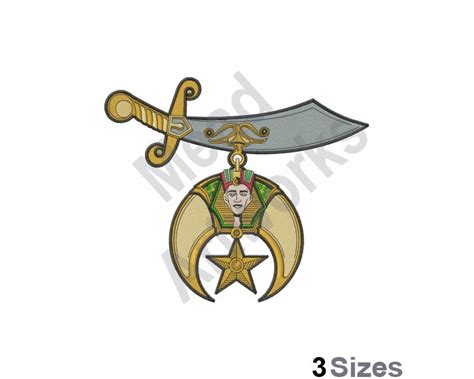 Shriner Logo Machine Embroidery Design Embroidery Patterns Etsy