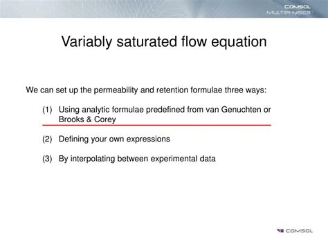 Ppt Variably Saturated Flow And Transport Sorbing Solute Powerpoint