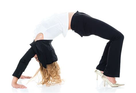 Business Woman Bending Over Backwards Stock Photo Download Image Now
