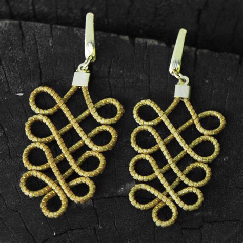Unicef Market Gold Plated Golden Grass Handmade Earrings From Brazil Grassy Paths