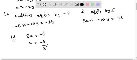 solved find two numbers a and b such that the following system of linear equations is