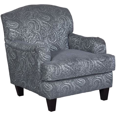 Hamptons Dark Blue Paisley Accent Chair
