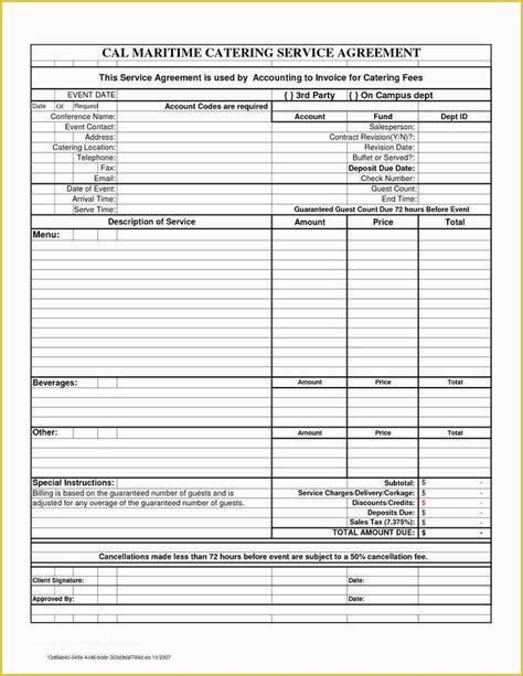 Catering Order Form Template Free Of 8 Catering Order Form Free Samples