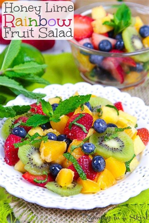 Honey Lime Rainbow Fruit Salad Recipe Rainbow Fruit Salad Recipe
