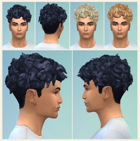 Curls On Top Male Sims 4 Hair