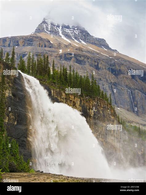 Emperor Falls Waterfall In Mount Robson Provincial Park Stock Photo Alamy