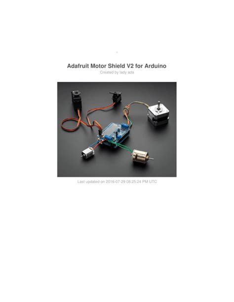 Adafruit Motor Shield V2 For Arduino