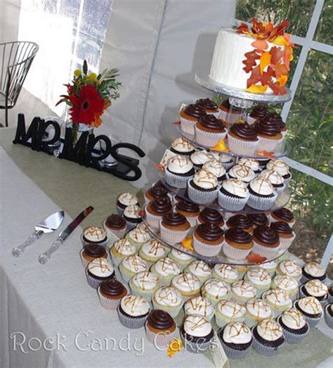 Fall Wedding Cupcake Tower Decorated Cake By Rock Candy Cakesdecor