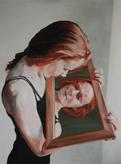 Adolescent Girl Looking In Mirror Painting By Lucia Knops Saatchi Art