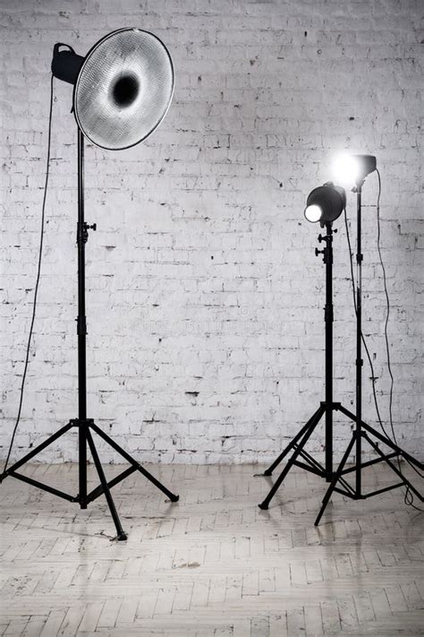Photographic Studio With Equipment And Accessories Stock Image Image