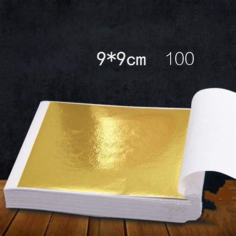 Buy Akdsteel 100 Sheets 24k Gold Leaf Paper Gold Foil Sheets Printable