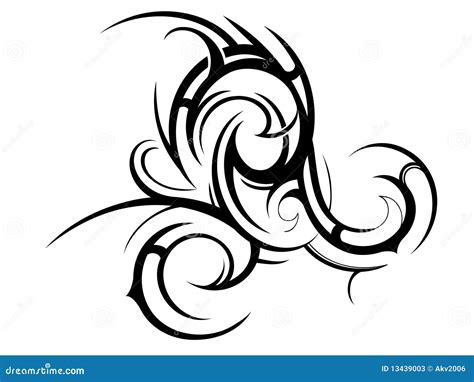 Tribal Art Swirl Stock Vector Illustration Of Graphic 13439003