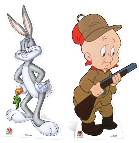 Bugs Bunny Et Elmer Modèle En Carton Standee Standup Double Pack