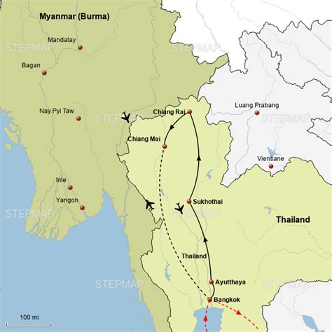 Map Of Thailand And Myanmar Maps Of The World