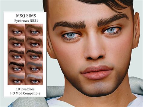 Sims Eyebrows Nb By Msqsims Base Game Swatches All