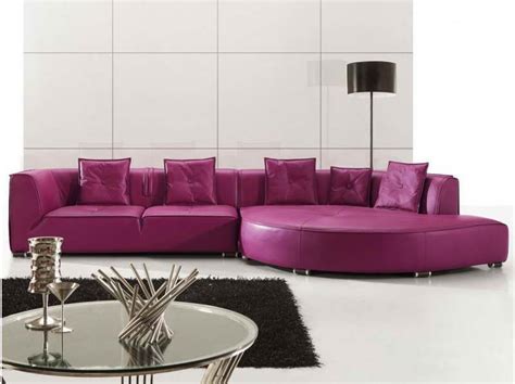 Aadvik chesterfield sofa mercer41 upholstery color: Purple Leather Sectional Sofas for Your Room with black ...