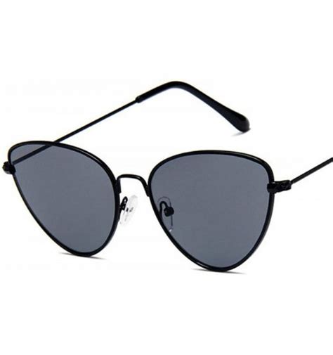 Fashion Women Cat Eye Sunglasses Brand Designer Retro Metal Coating Mirror Sun Glasses Goggle
