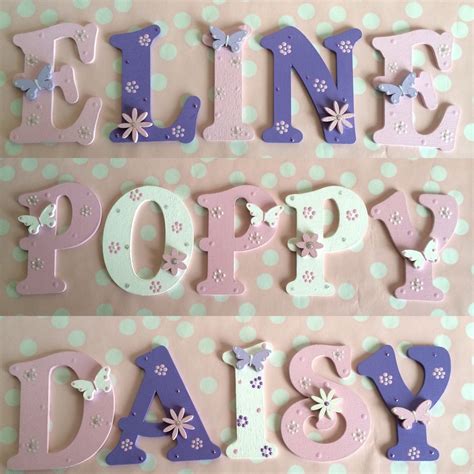 Personalised Child Kids Wall Door Wooden Letters Name Plaque T Any