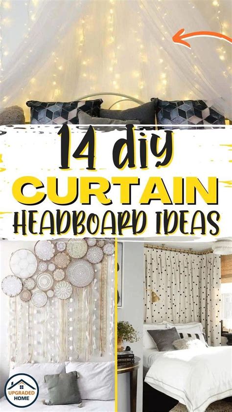 14 Diy Curtain Headboard Ideas Headboard Headboard Curtains Fabric