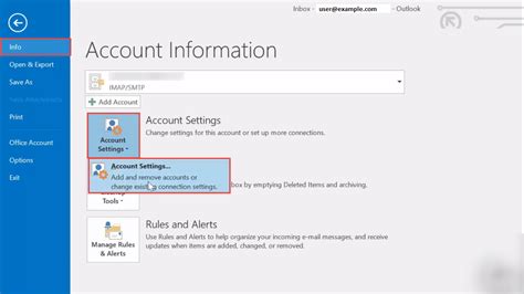 Help How To Change An Email Account In Outlook 2016 Outlook Email Support