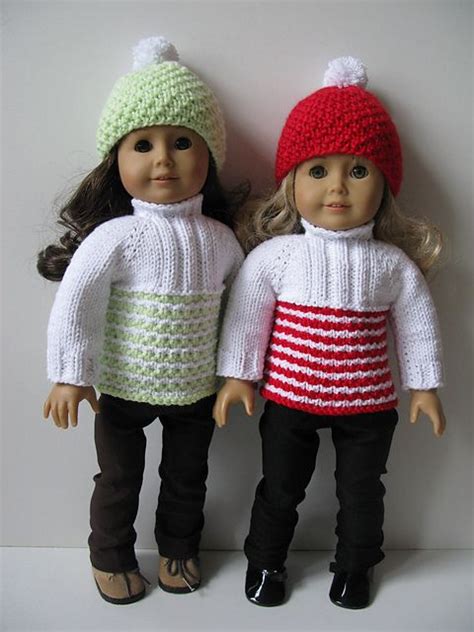 Ravelry White And Color 18 Doll Ski Set Pattern By Vita American Girl