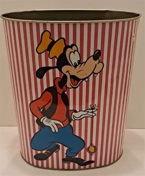 Vintage Disney Cheinco Trash Garbage Can Goofy Mickey Mouse Donald Duck 24 98 Picclick