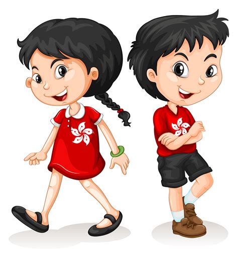 Little boy and girl from Hong Kong - Download Free Vectors ...