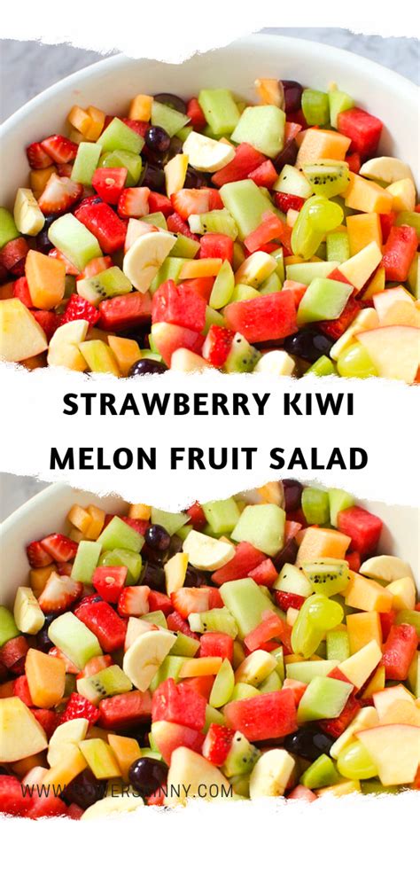 The best ever tropical fruit salad is the only recipe you'll ever need. Strawberry Kiwi Melon Fruit Salad | Fruit salad ...
