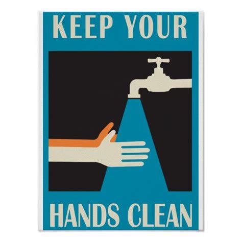 Keep Your Hands Clean Poster Zazzle Hand Washing Poster Clean