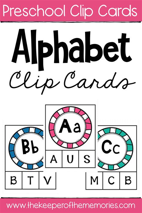 Capital Letter Alphabet Clip Cards The Keeper Of The Memories