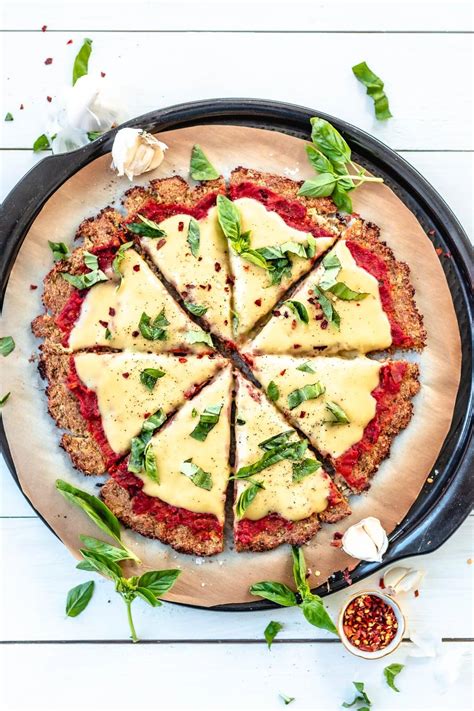 Vegan Cauliflower Pizza Crust Recipe Healthy Gluten Free Two Spoons