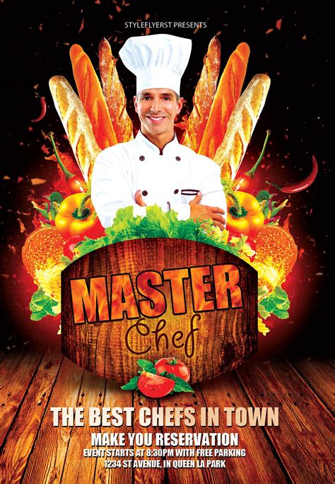 Free Master Chef Cooking Business Flyer Psd Template By